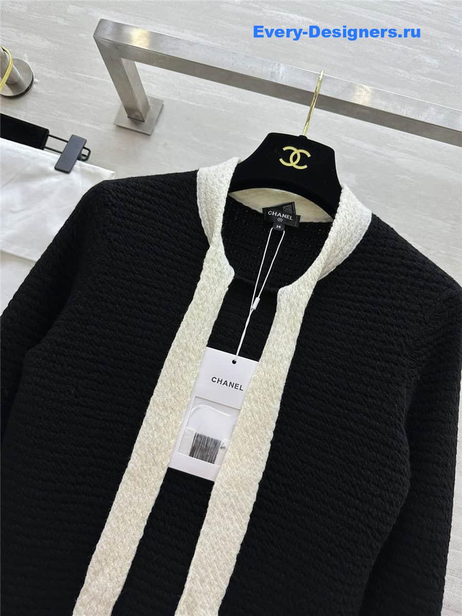 CC Bow Wool Sweater Black