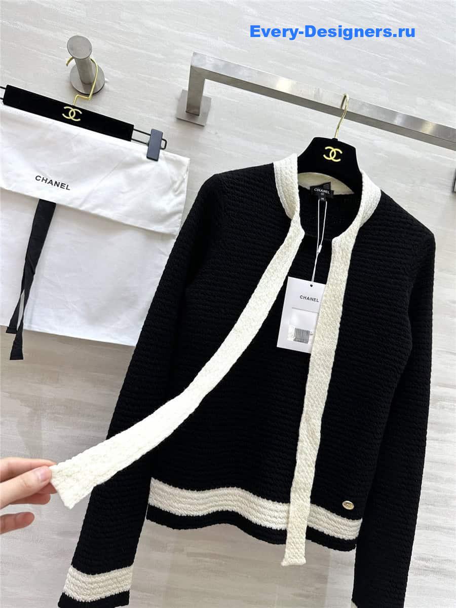 CC Bow Wool Sweater Black