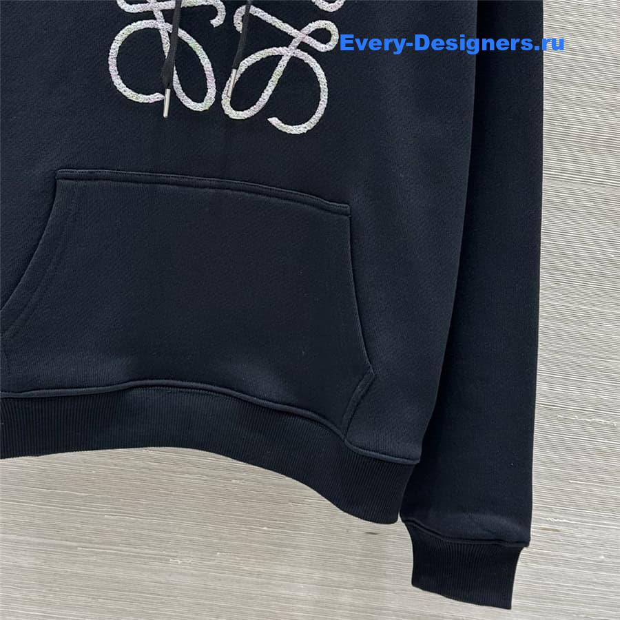 L0ew* embroidered logo hoodie black