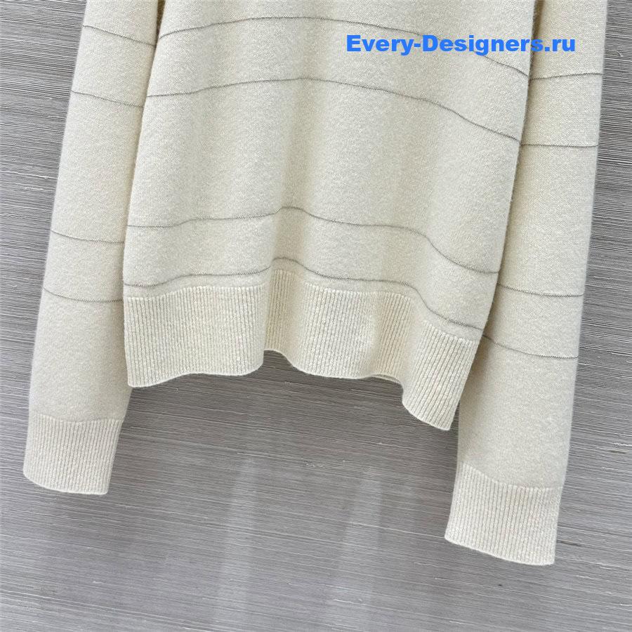 BC Beading Knitted Sweater in White