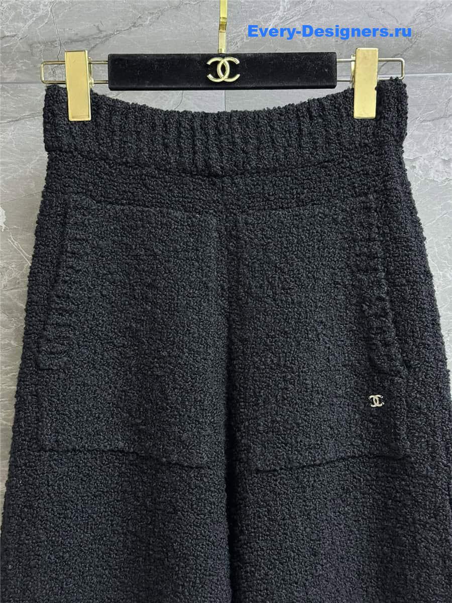 CC cashmere straight-leg wide-leg pants