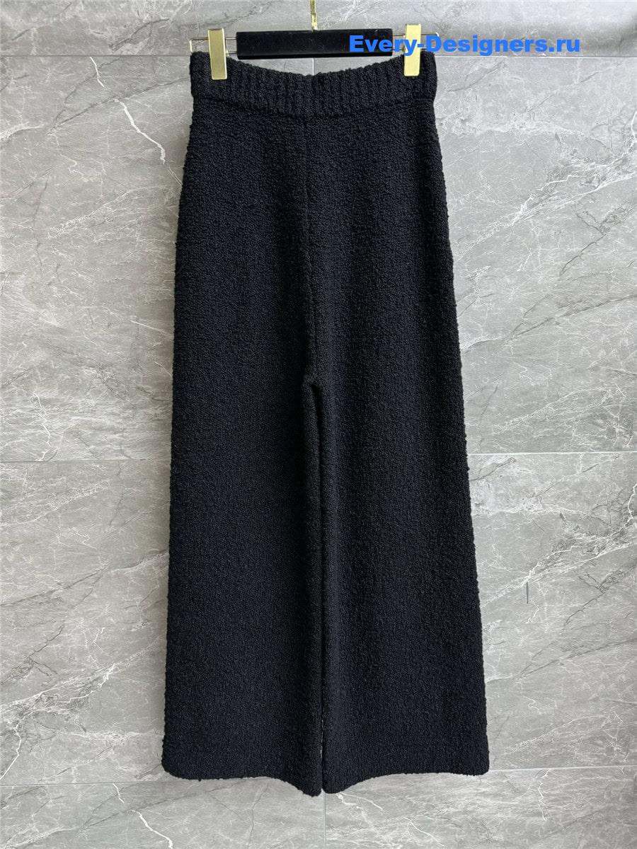 CC cashmere straight-leg wide-leg pants