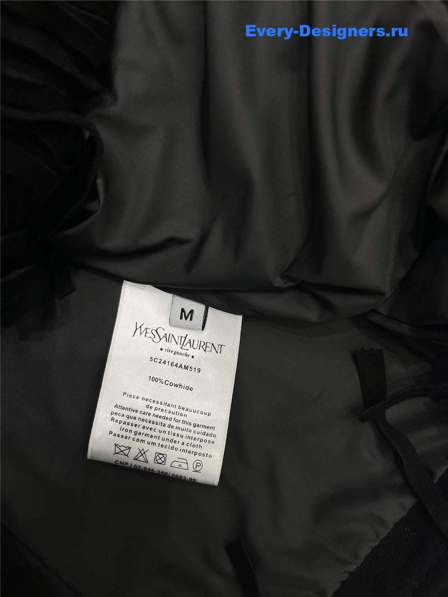 Y51 fringed sheepskin coat