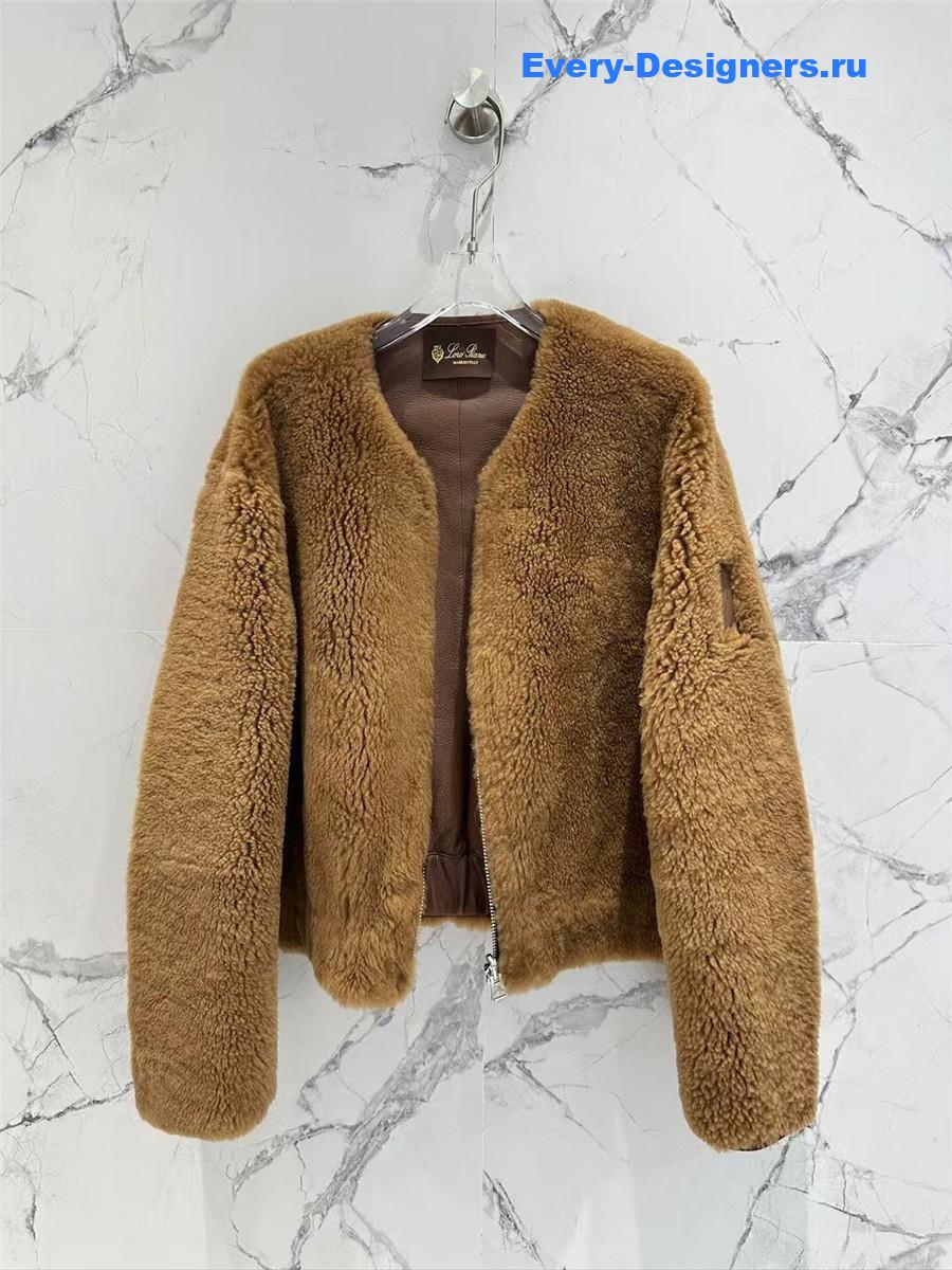 L0r0 P1ana wool and shearling coat