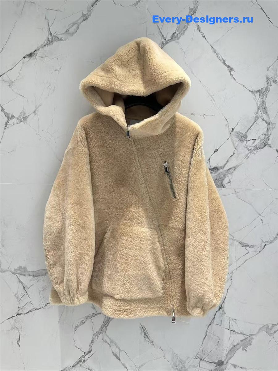 Ba1en*iaga wool and shearling coat