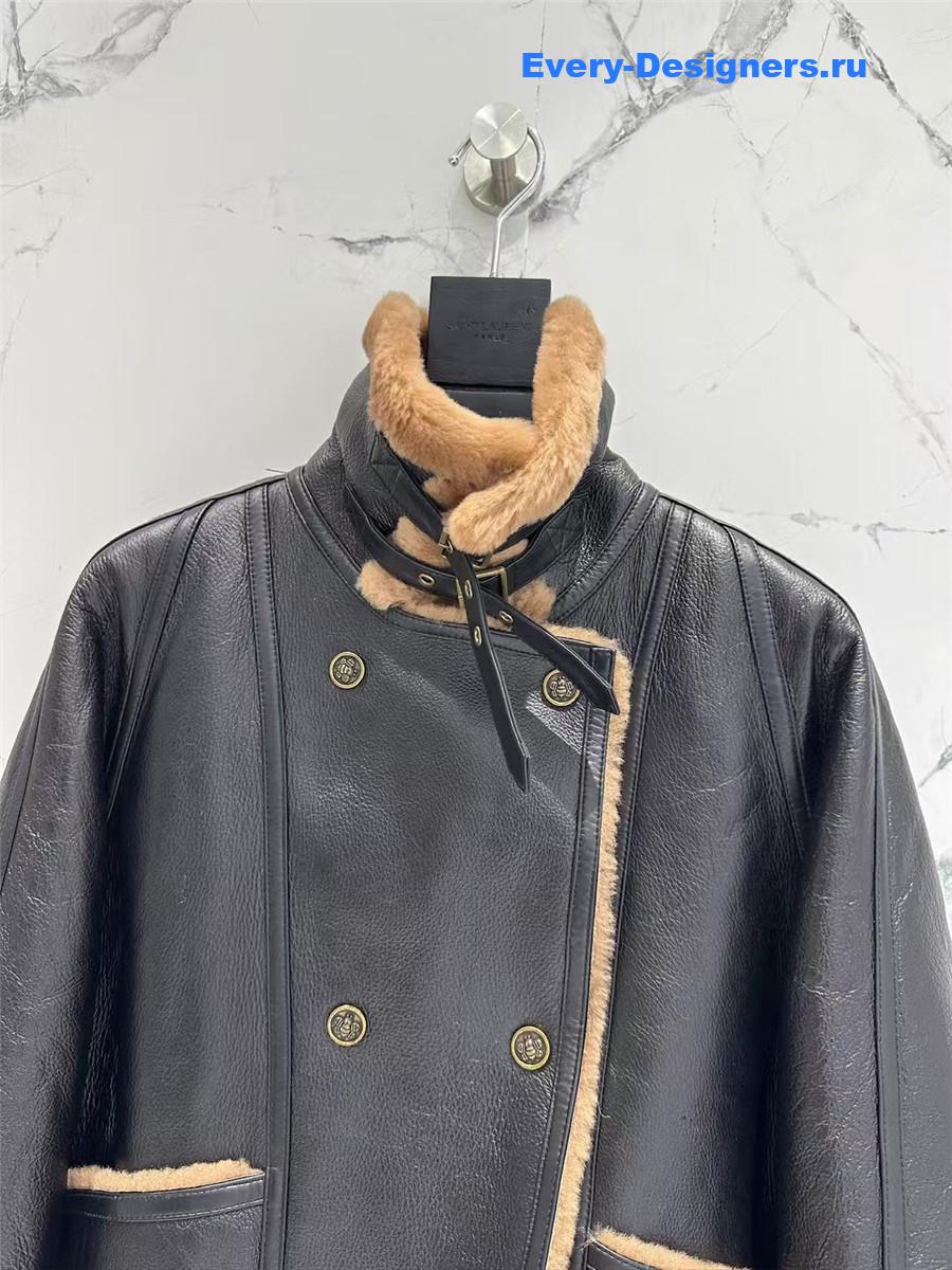 D10r sheepskin fur coat