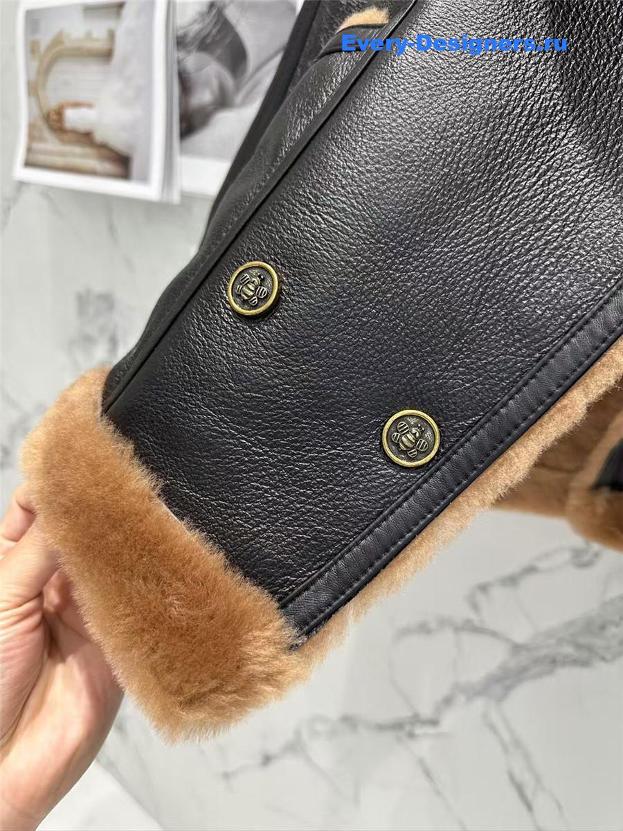 D10r sheepskin fur coat