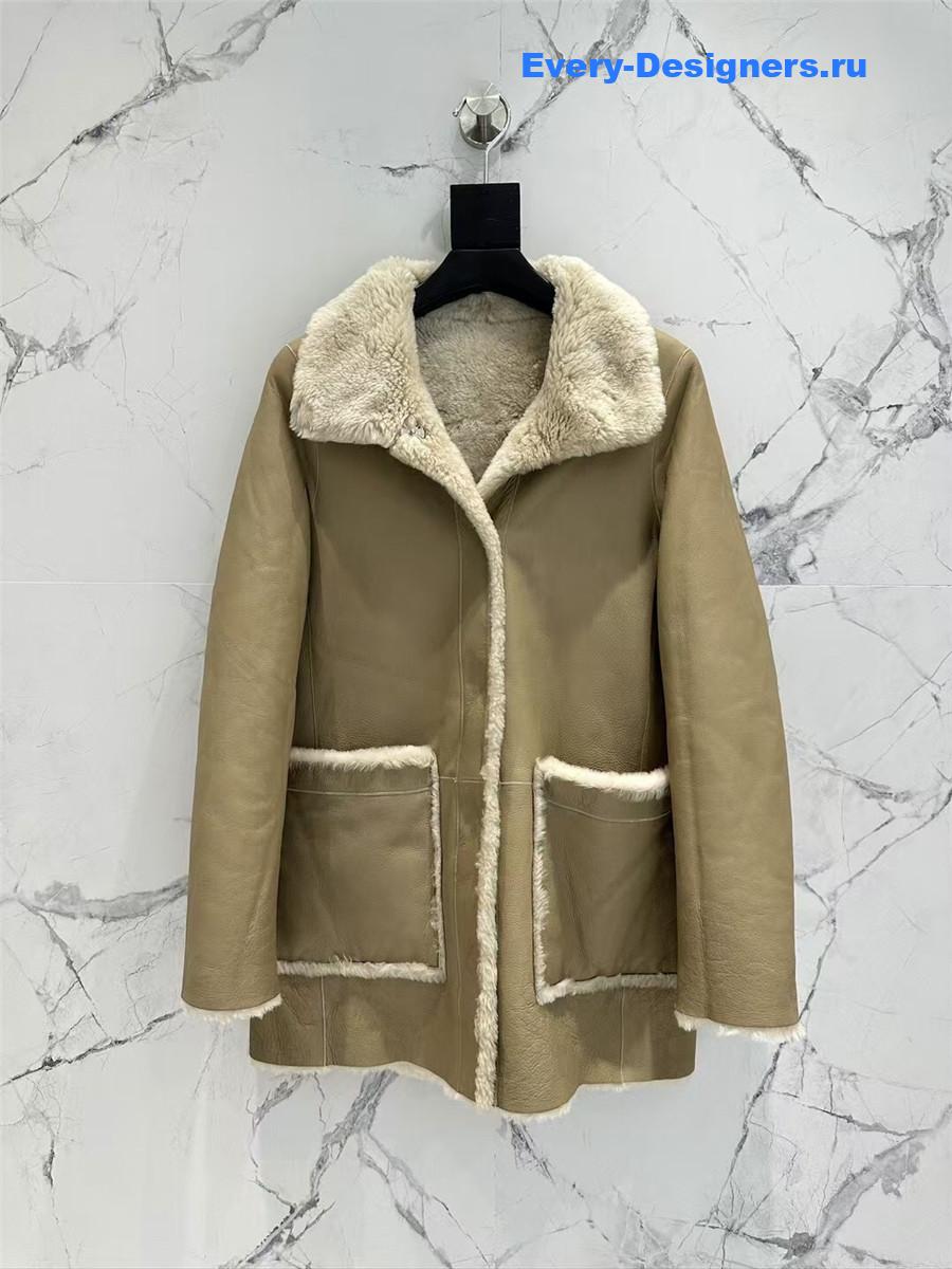 The R0w wool shearling coat