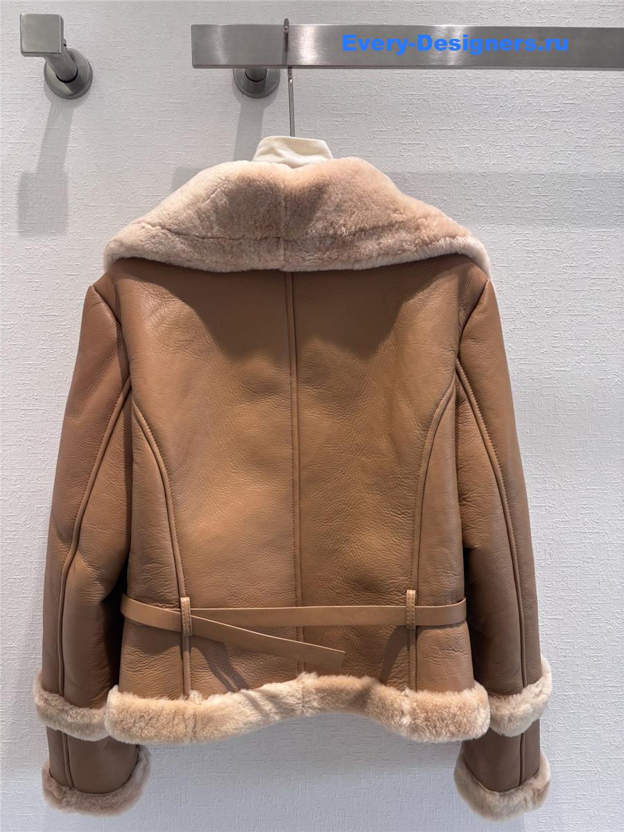 D10r sheepskin fur coat