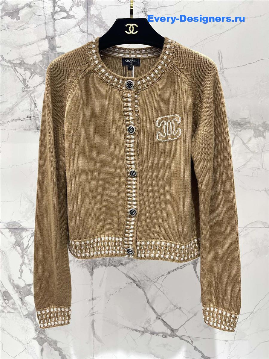 CC single-breasted knitted cardigan