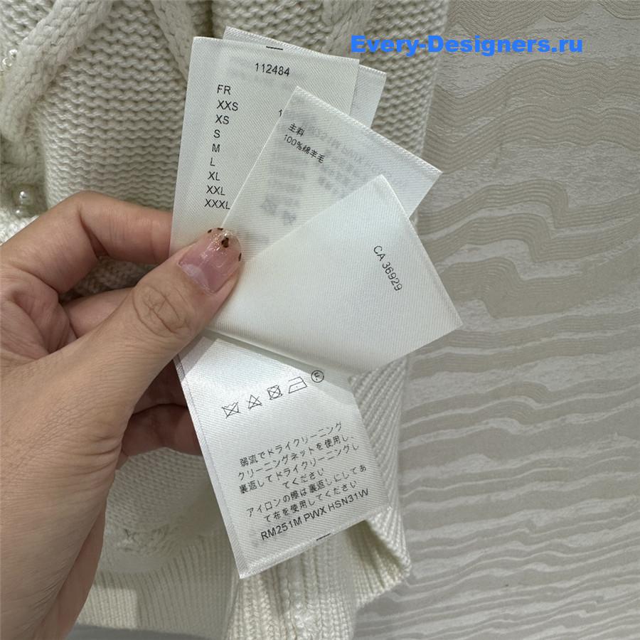 LV Embellished Cable Knit Sweater