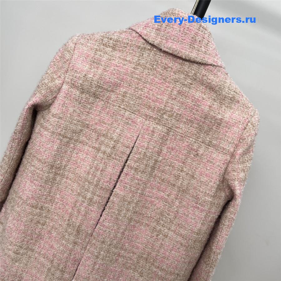 CC pink check tweed jacket