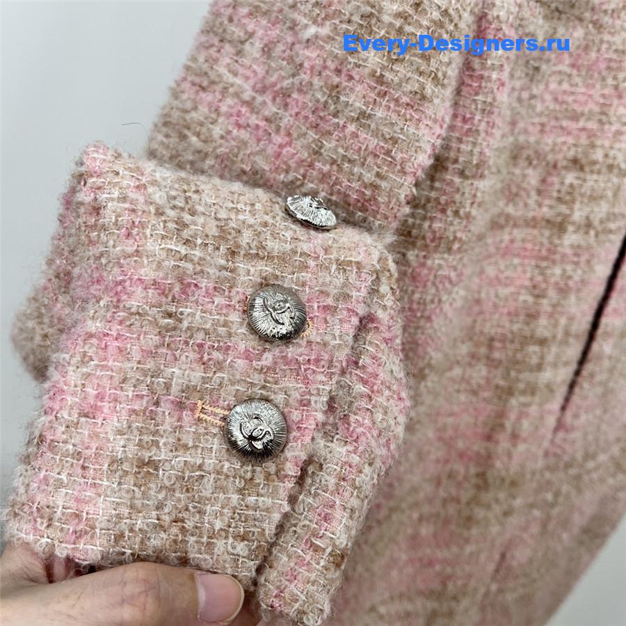 CC pink check tweed jacket