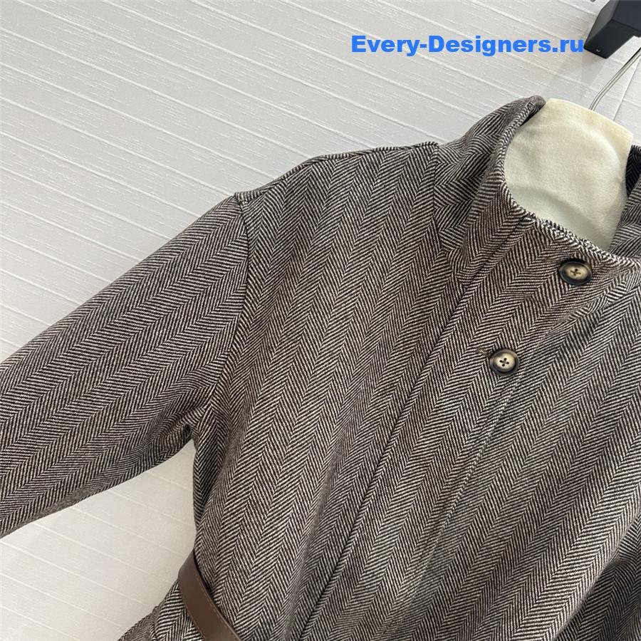 Y51 wool stand collar coat