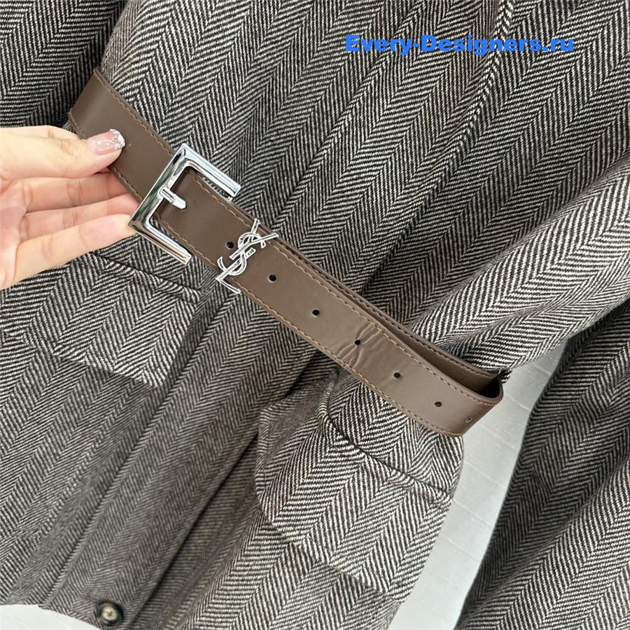 Y51 wool stand collar coat