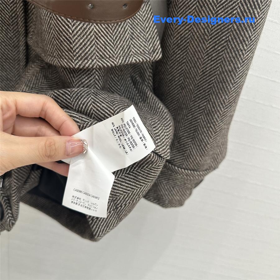 Y51 wool stand collar coat