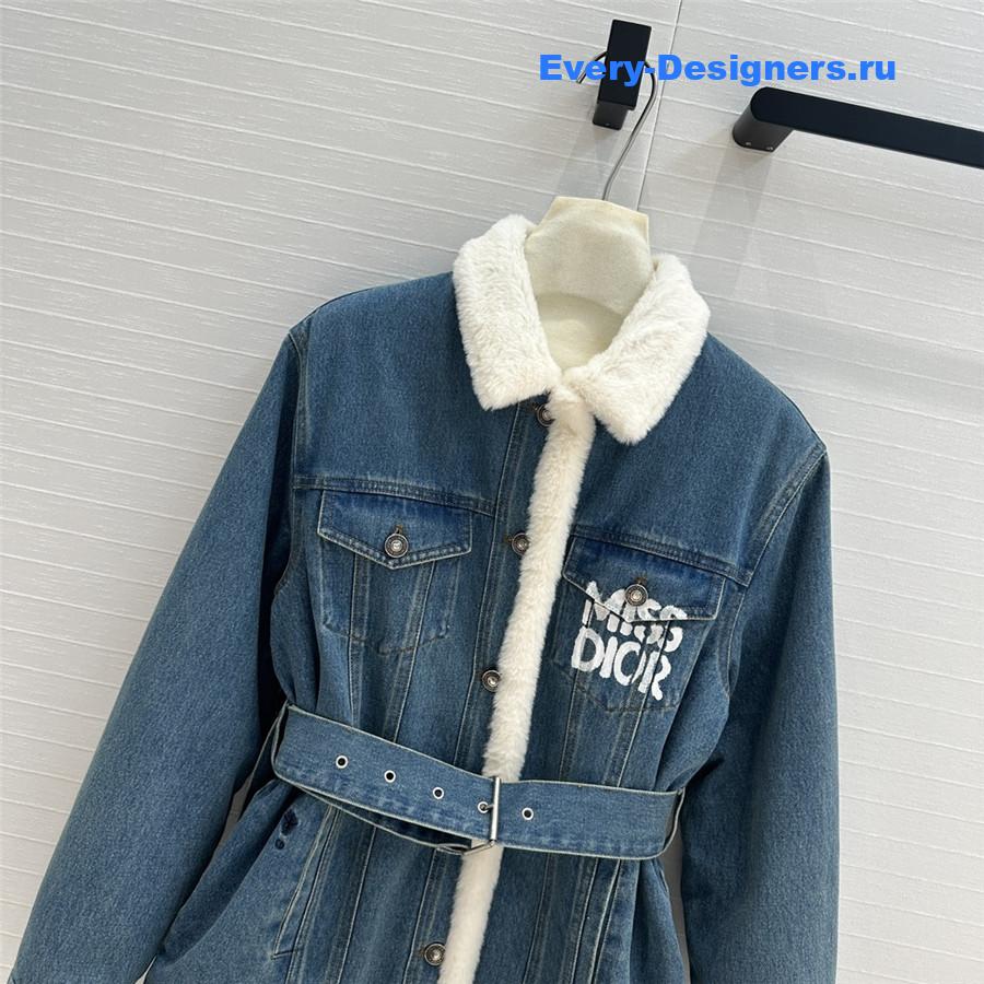 D10r graffiti print water blue denim jacket