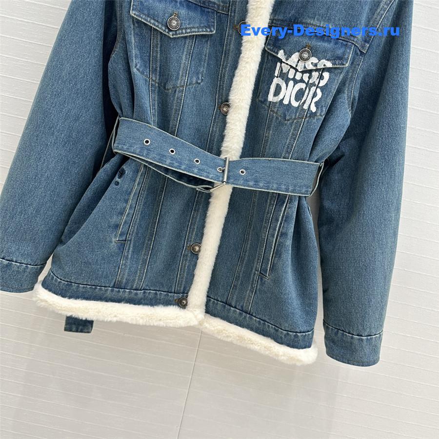 D10r graffiti print water blue denim jacket