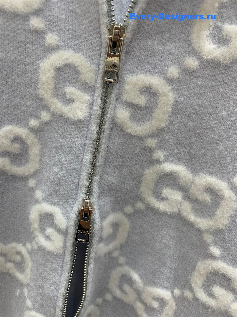 Gvc*1 stitch jacquard cardigan in grey