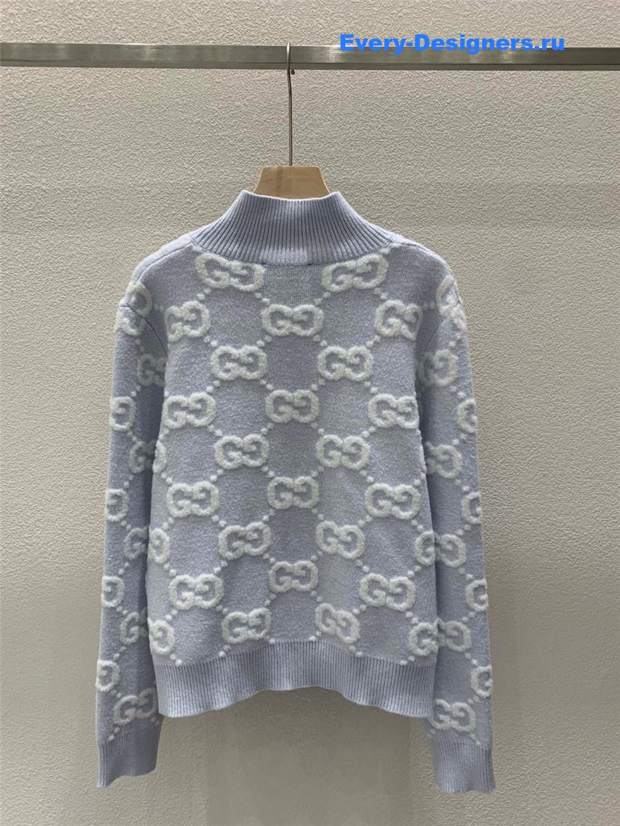 Gvc*1 stitch jacquard cardigan in grey