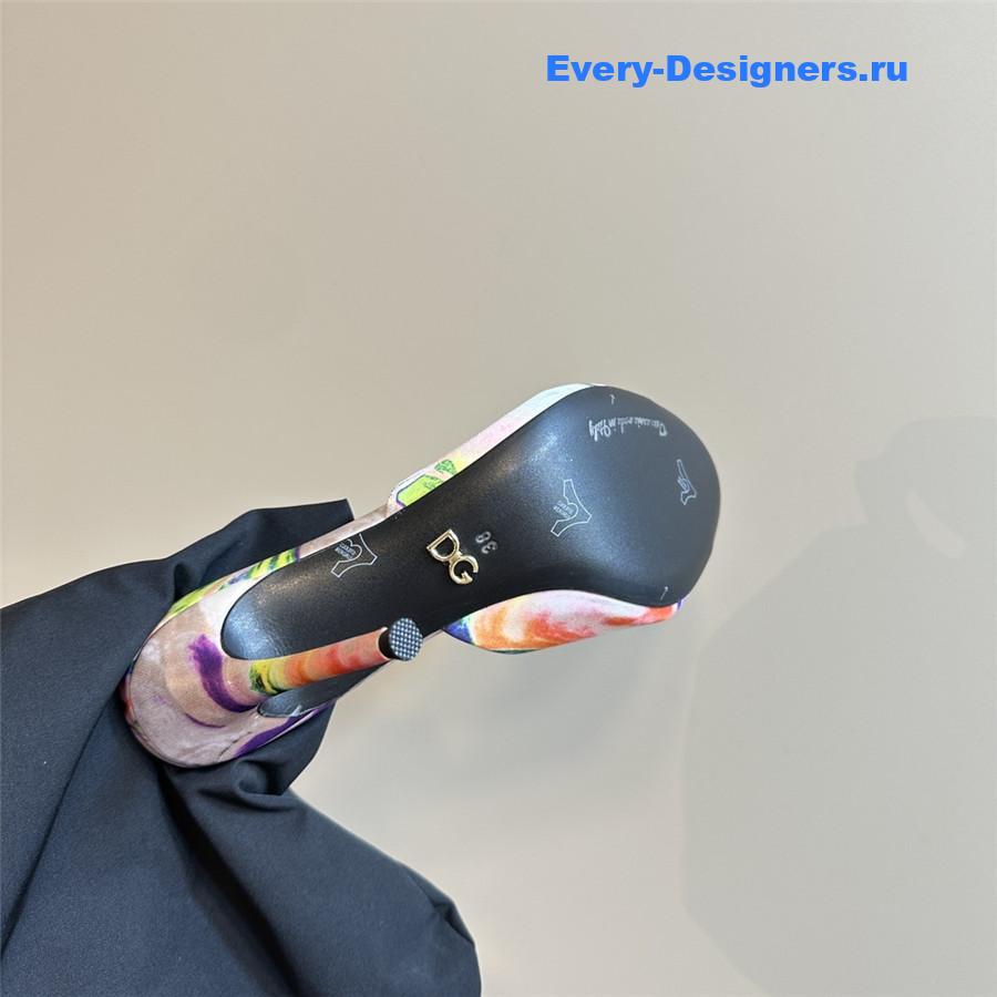 Dolce & Gabbana Multicolored Crystal Stiletto Mules in Neutrals