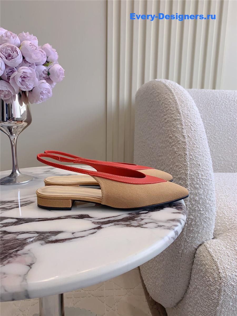 L0r0 P1ana rebecca slingback flats in wood