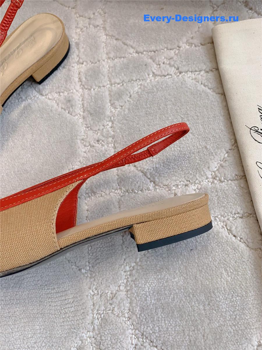 L0r0 P1ana rebecca slingback flats in wood