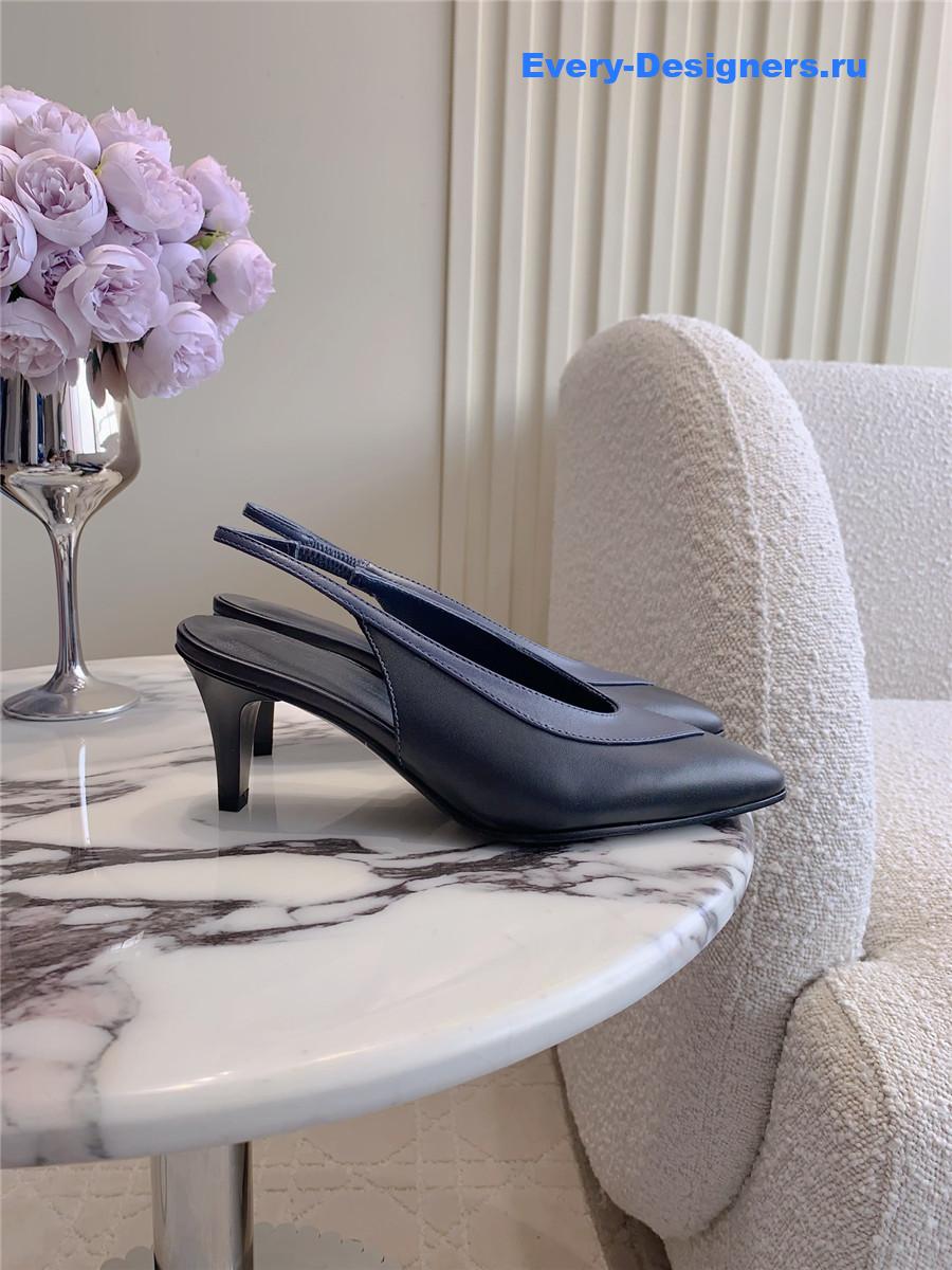 L0r0 P1ana rebecca slingback pumps in black/ink