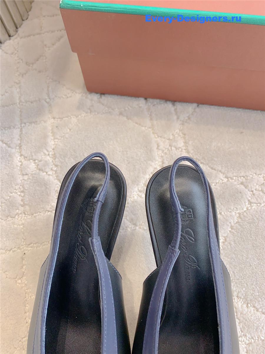 L0r0 P1ana rebecca slingback pumps in black/ink