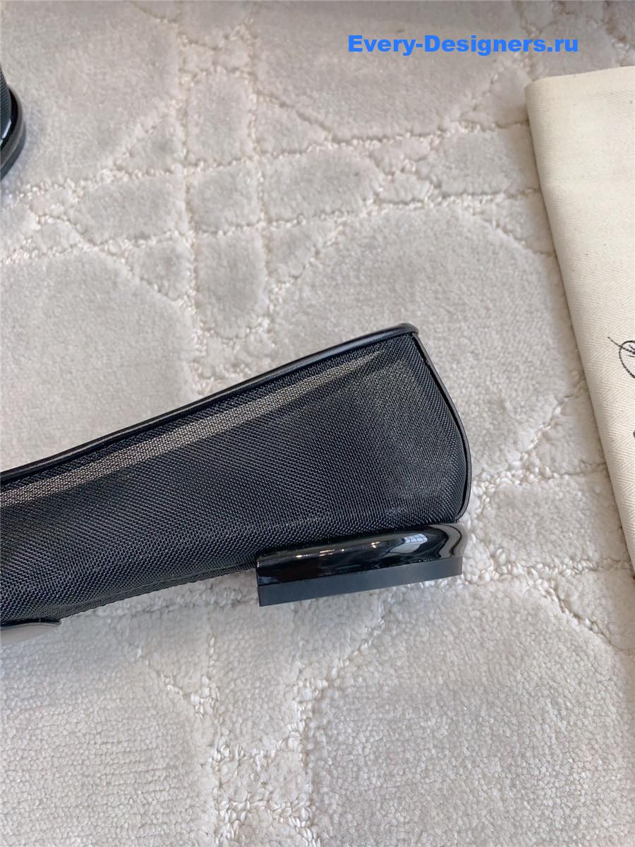 L0r0 P1ana primula ballet flat in microfibre black