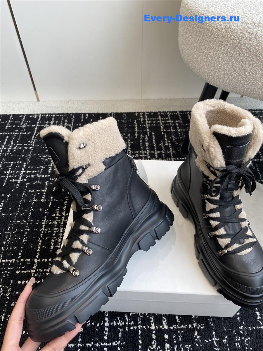 BC Black Sedue Panelled Ankle Boots