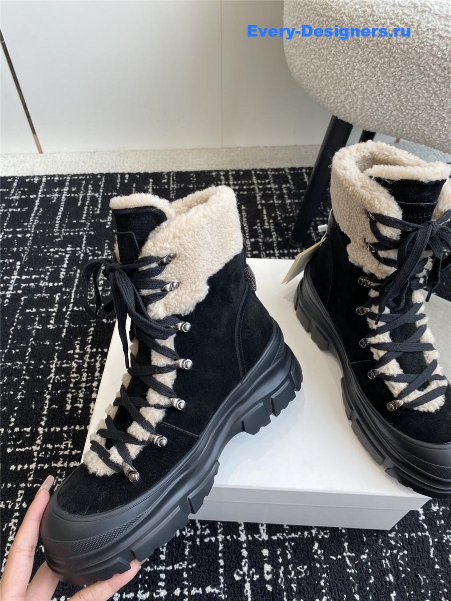 BC Black Panelled Ankle Boots