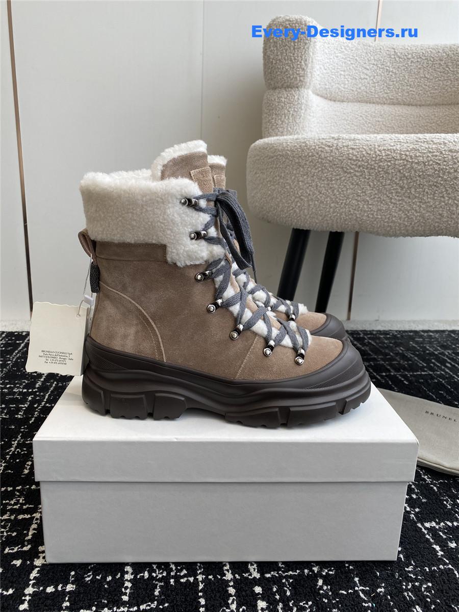 BC Brown Panelled Ankle Boots