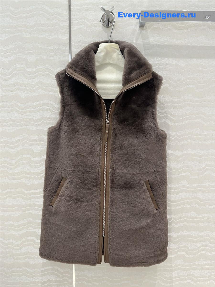 H**me5 reversible shearling vest
