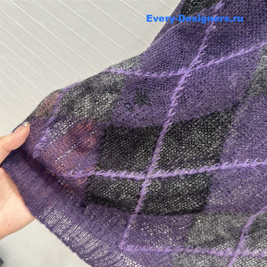 D10r blended knit sweater in purple