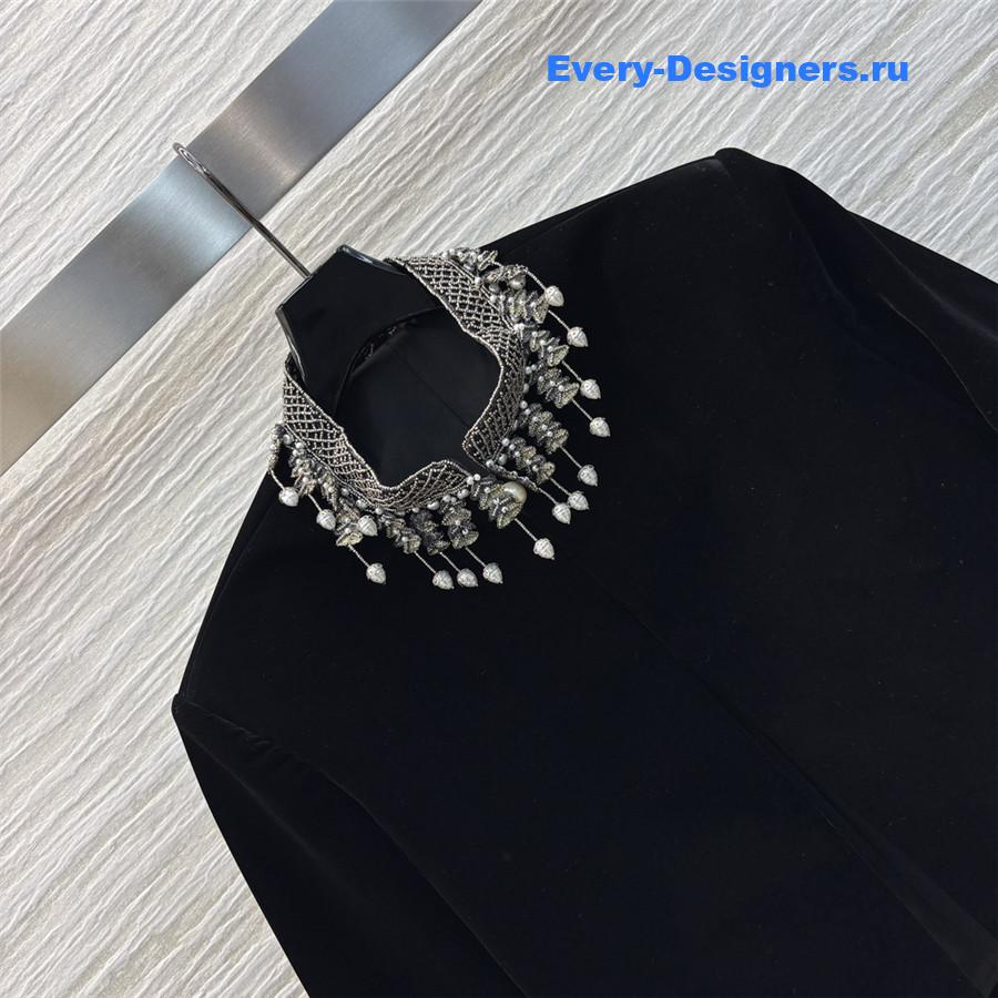 D10r velvet cropped jacket