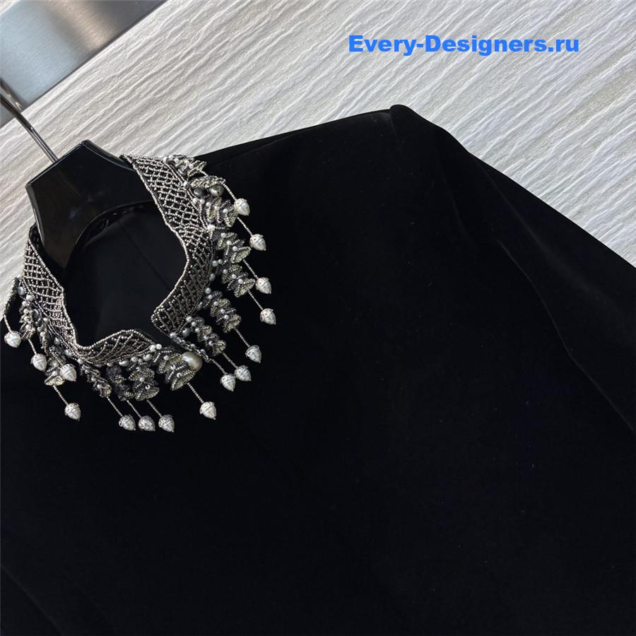 D10r velvet cropped jacket