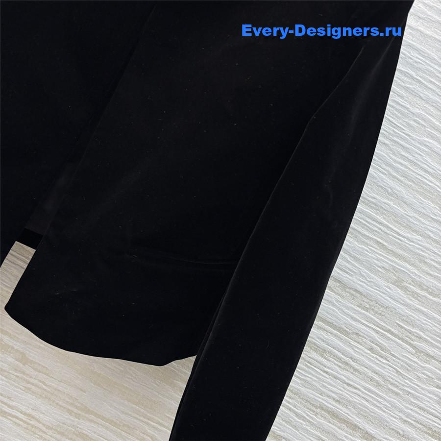 D10r velvet cropped jacket