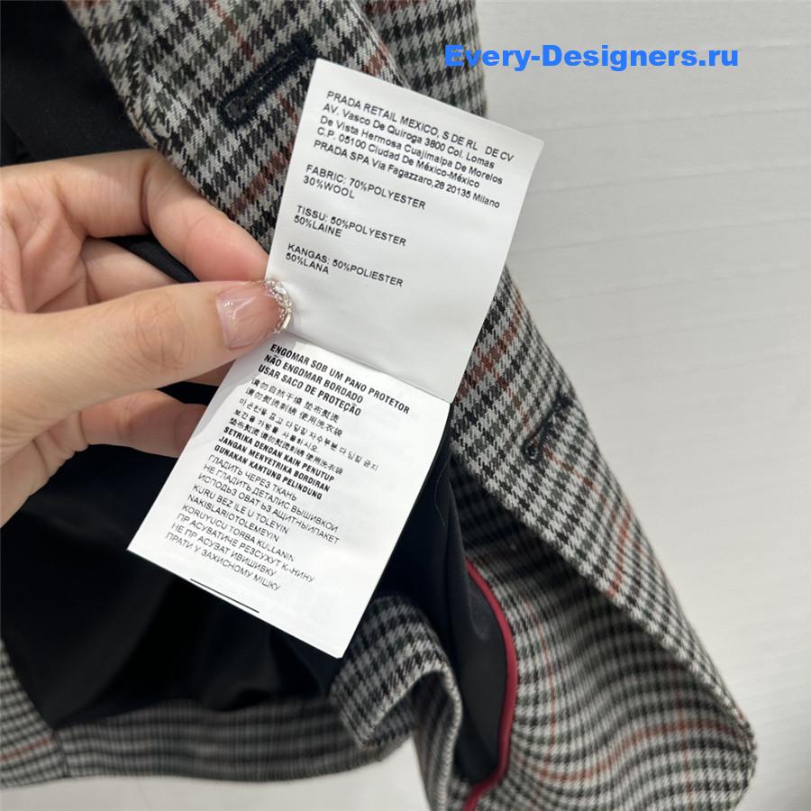 M1um1u retro check silhouette suit