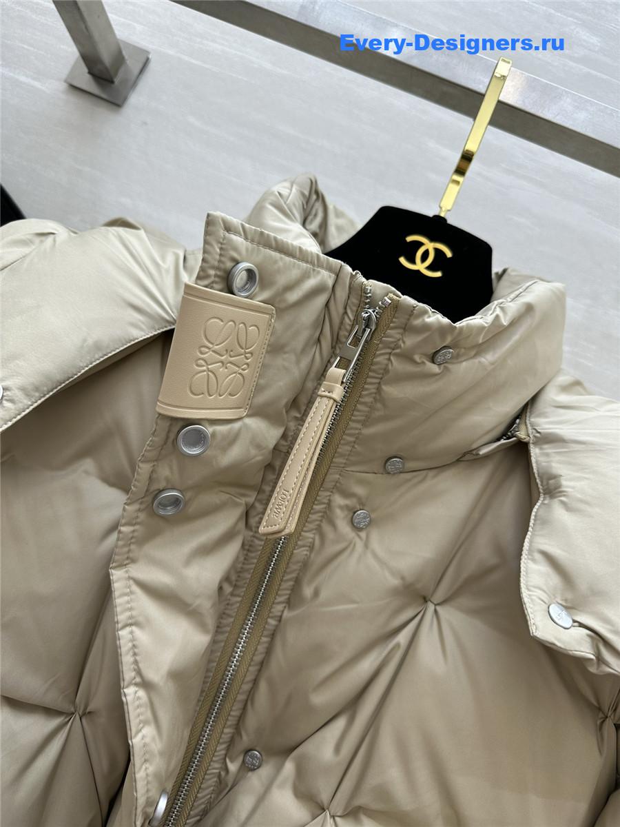 L0ew* minimalist hooded down jacket
