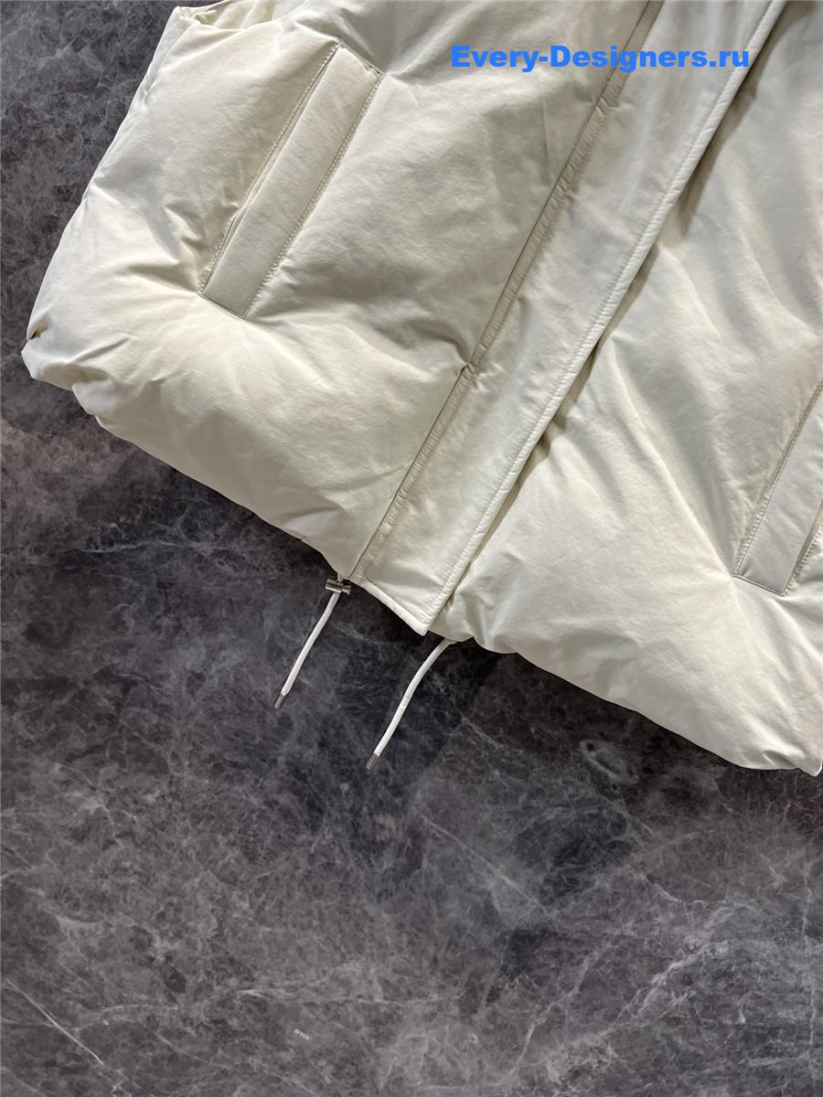 L0ew* leather buckle patchwork lambswool vest