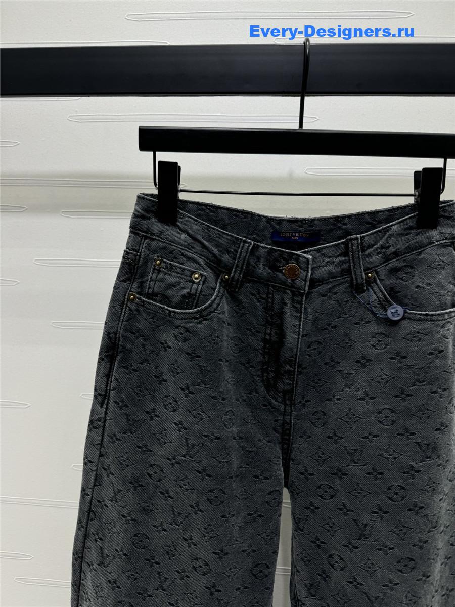 l0vis Vvtt0n lv jacquard printed denim trousers