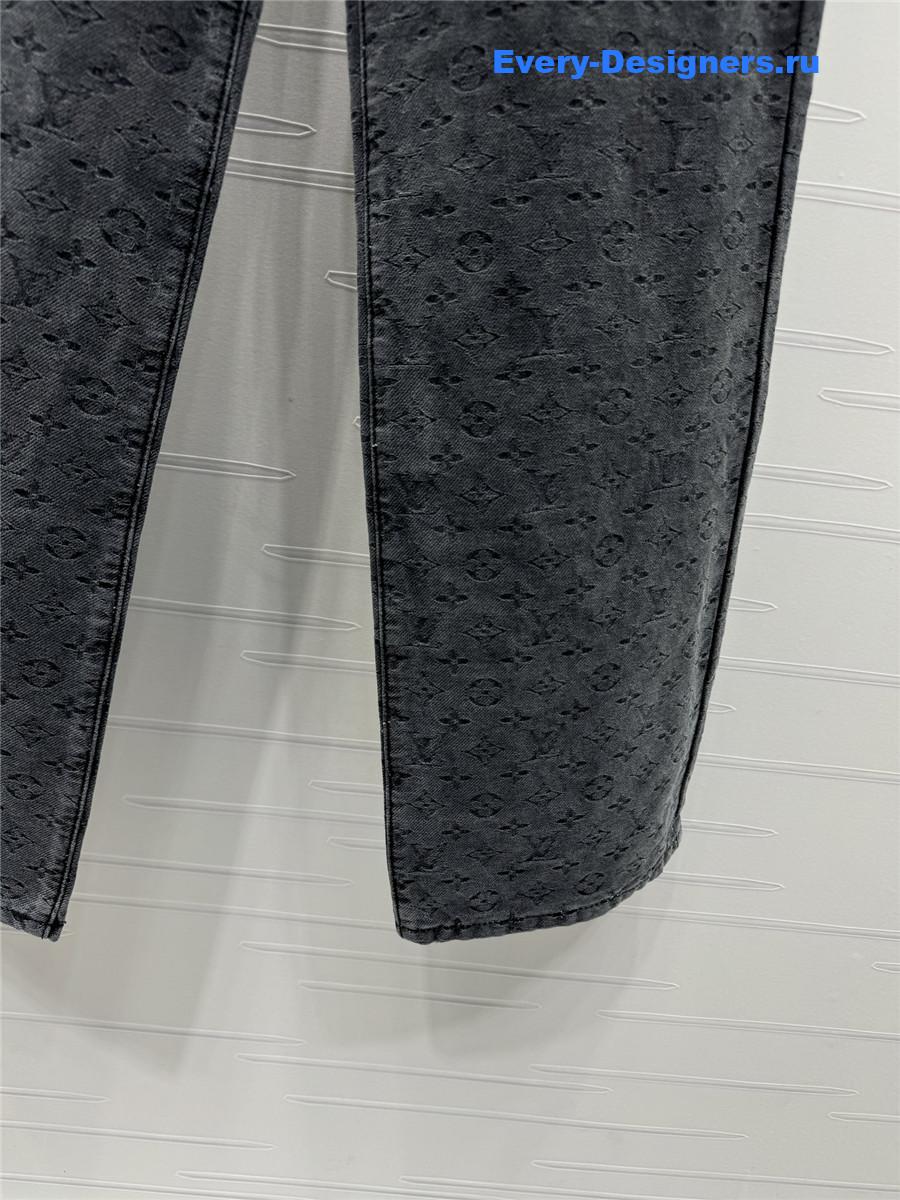 l0vis Vvtt0n lv jacquard printed denim trousers