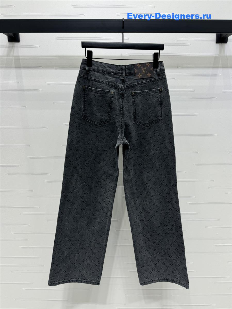 l0vis Vvtt0n lv jacquard printed denim trousers