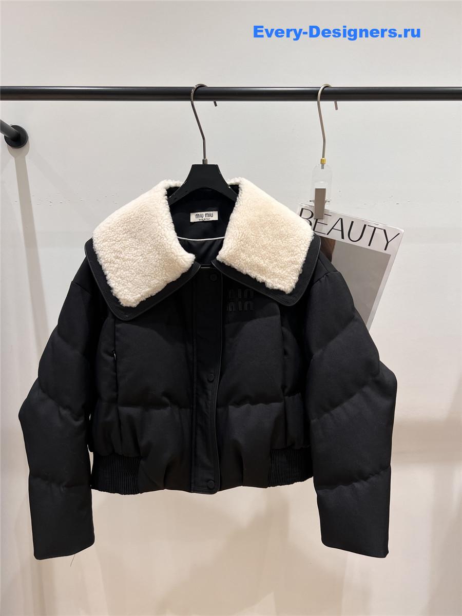 M1um1u lambswool down jacket