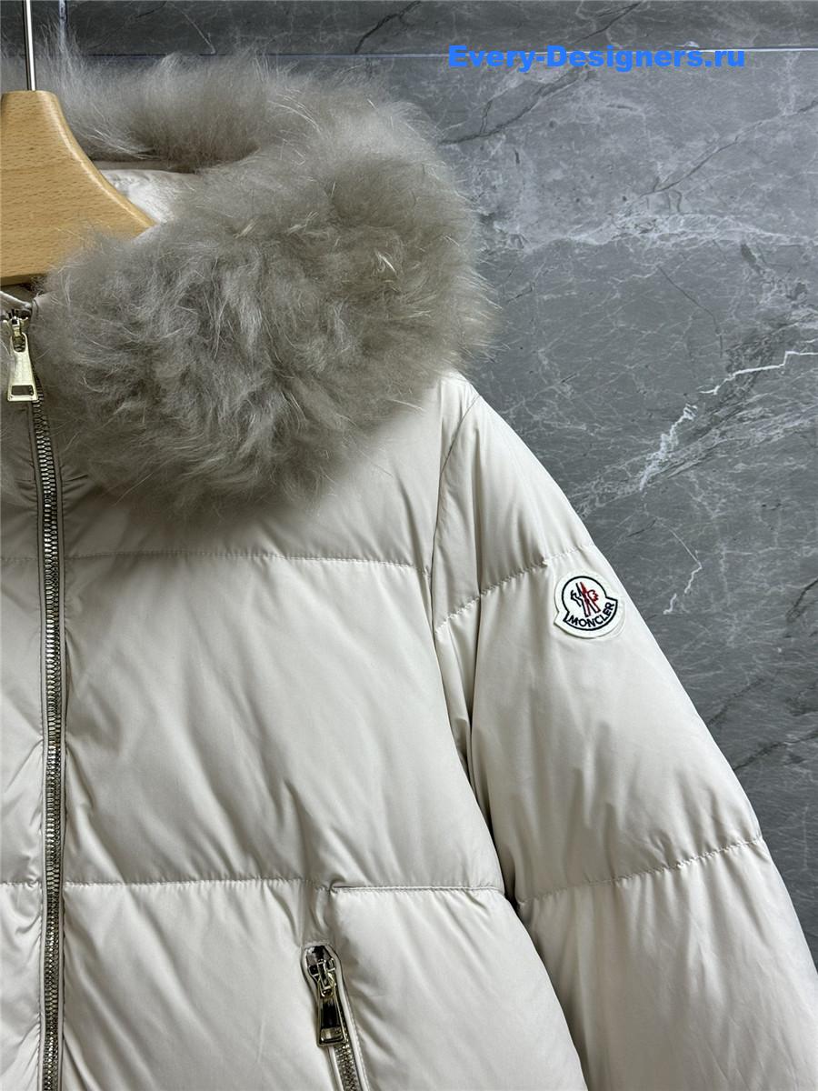 Moncler Fur collar hooded down jacket