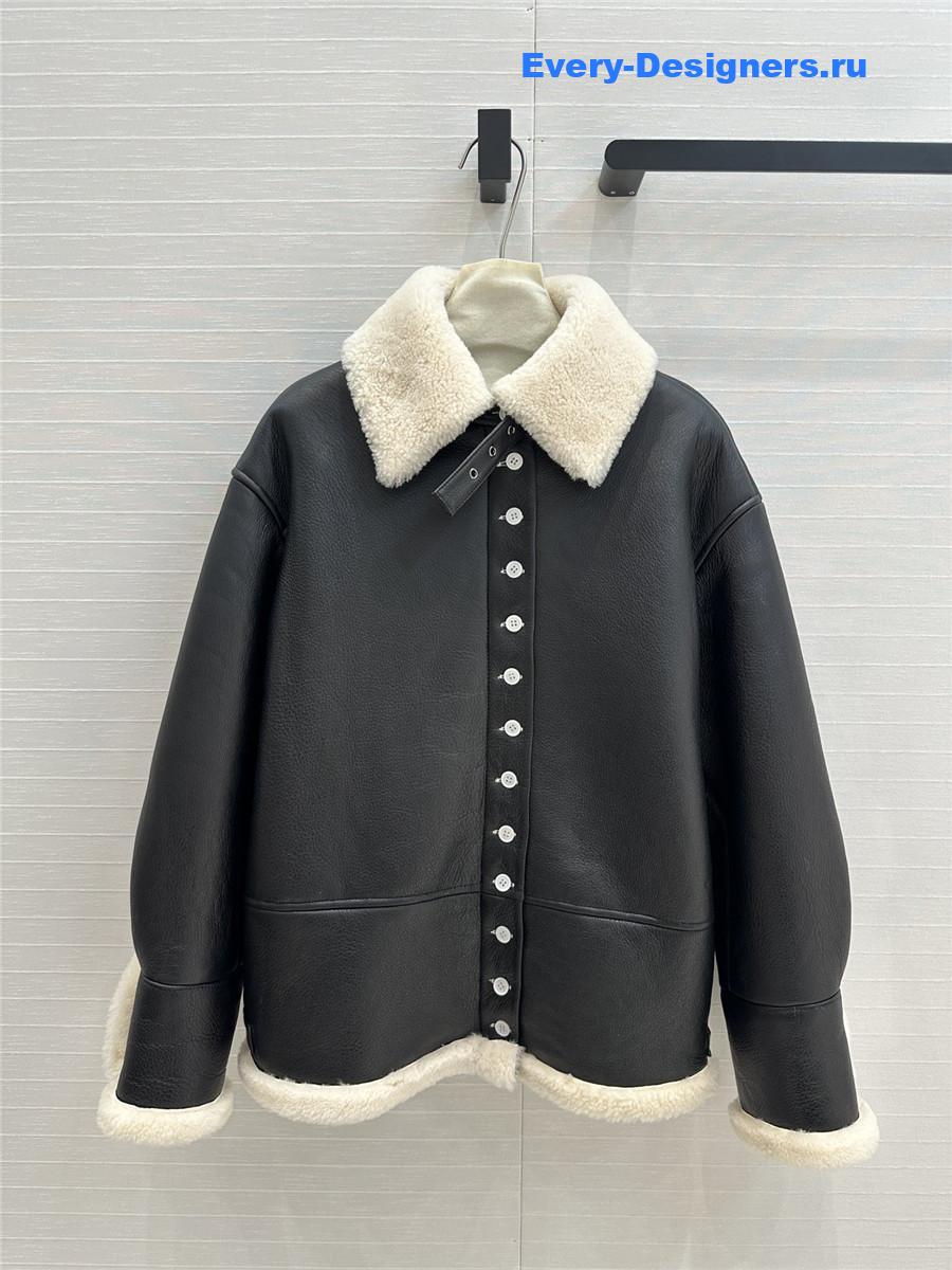 L0ew* fur casual jacket