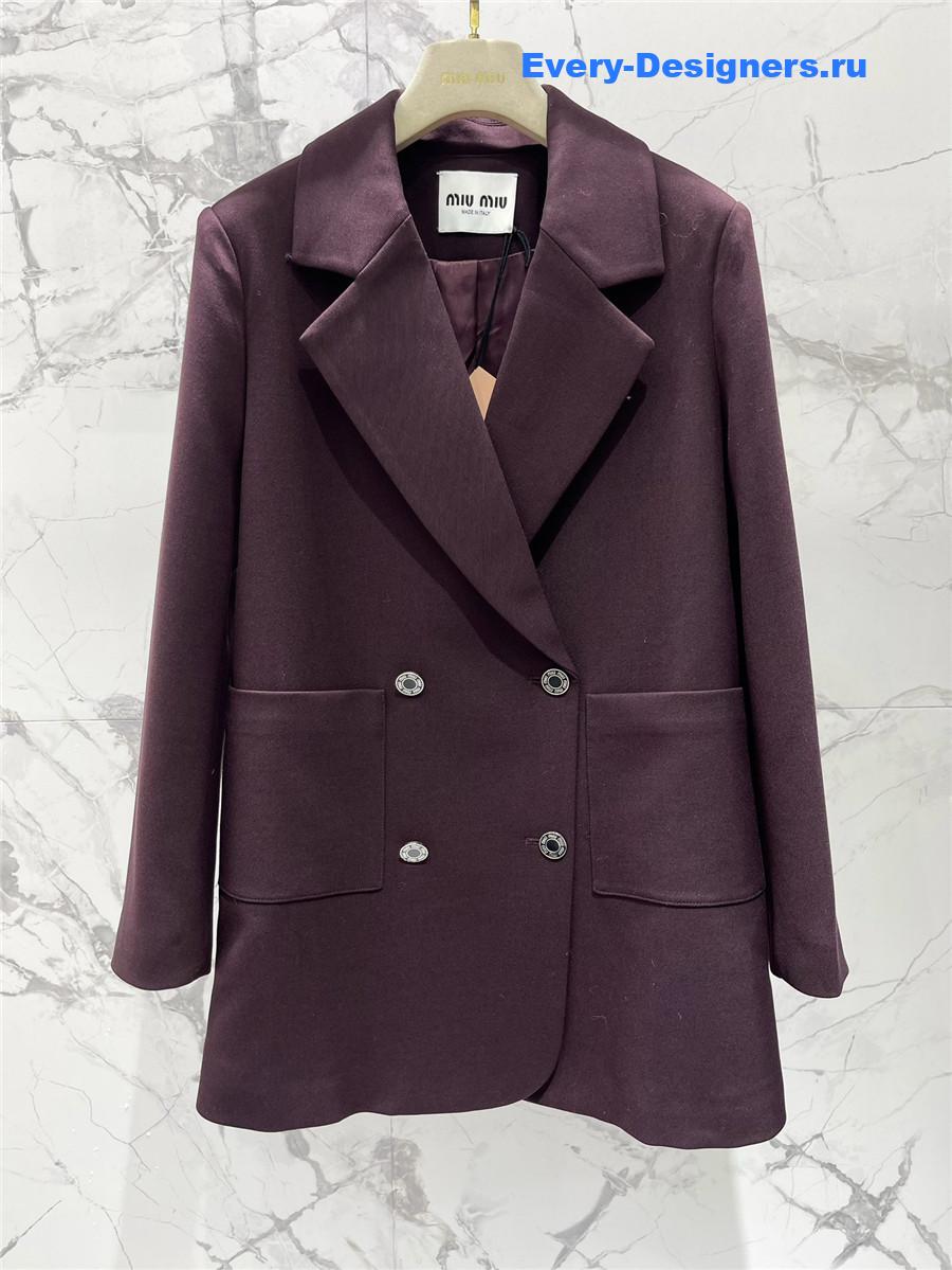 M1um1u double pocket lapel blazer