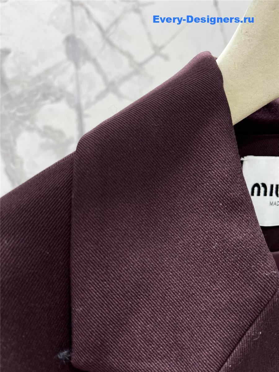 M1um1u double pocket lapel blazer