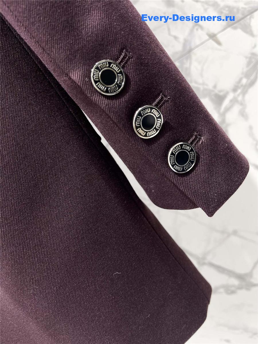 M1um1u double pocket lapel blazer